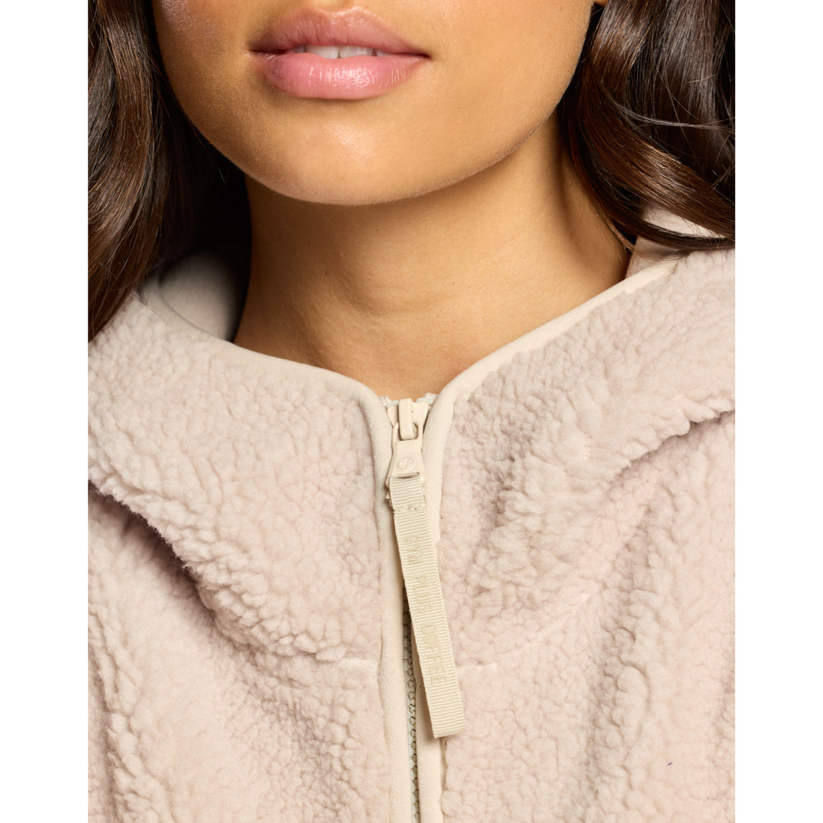Gym+Coffee Industry Fleece Hooded Full Zip (Ladies) - Natural