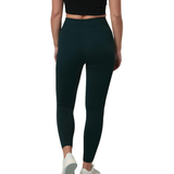 GymPlusCoffee Lotus Chevron Leggings (Ladies) - Moss Green