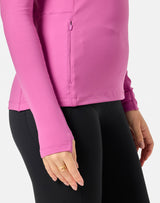 Gym+Coffee Relentless 1/4 Zip (Ladies) - Crisp Pink