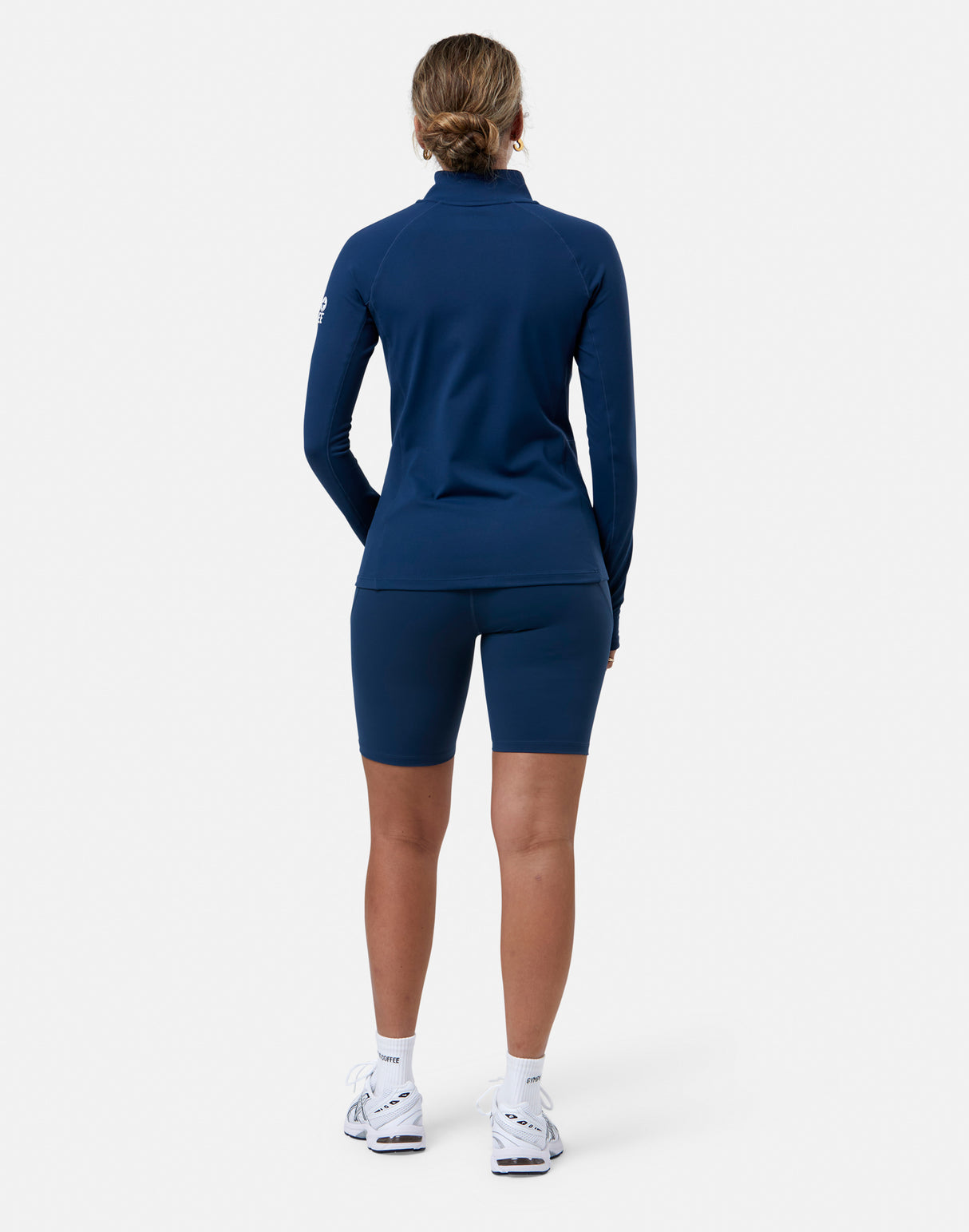 Gym+Coffee Relentless 1/4 Zip (Ladies) - Petrol Blue