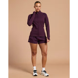 Gym+Coffee Relentless Full Zip (Ladies) - Grape Noir
