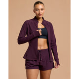 Gym+Coffee Relentless Full Zip (Ladies) - Grape Noir