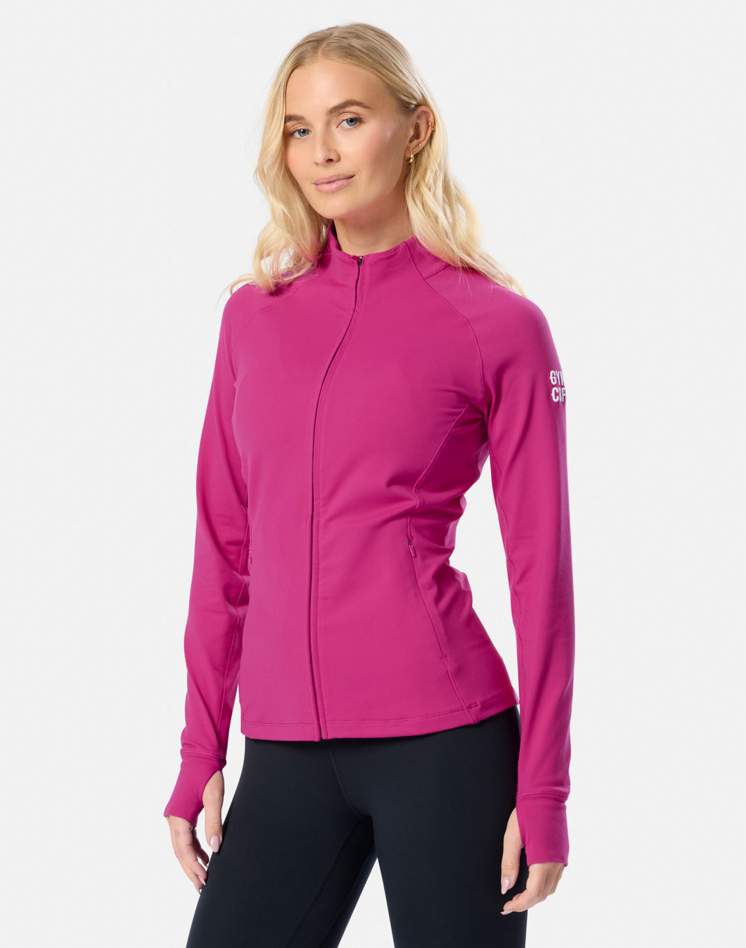 Gym+Coffee Relentless Full Zip (Ladies) - Sunrise Pink