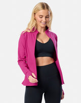 Gym+Coffee Relentless Full Zip (Ladies) - Sunrise Pink