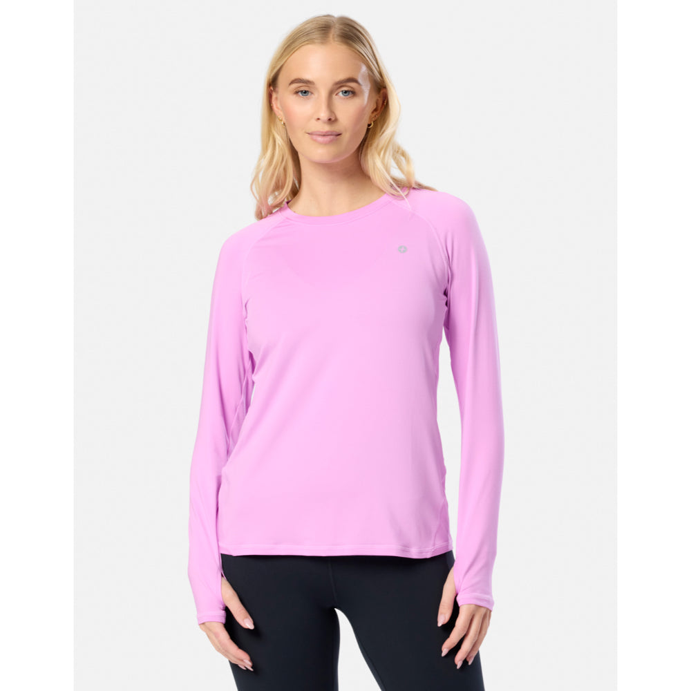 Gym+Coffee Relentless Long Sleeve (Ladies) - Neon Pink