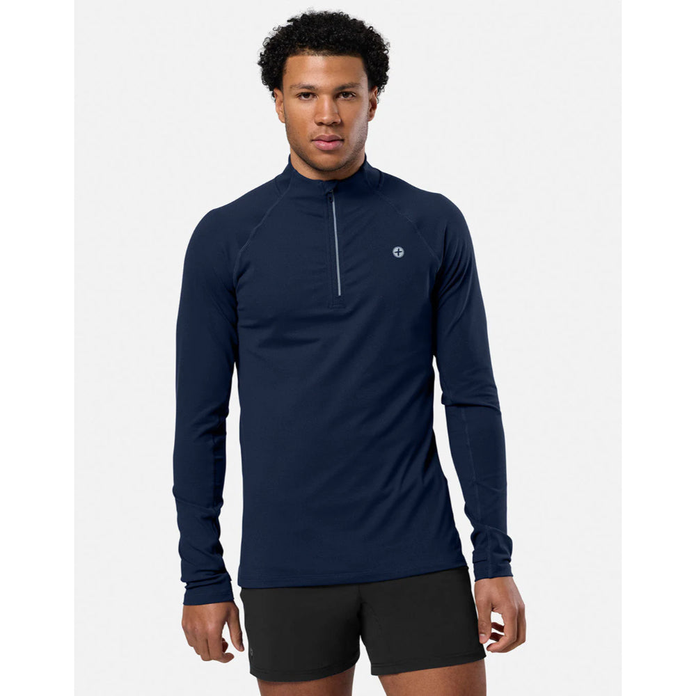 Gym+Coffee Relentless 1/4 Zip (Mens) - Twilight Navy