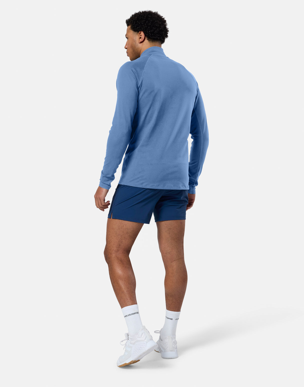 Gym+Coffee Relentless 1/4 Zip (Mens) - Oasis Blue