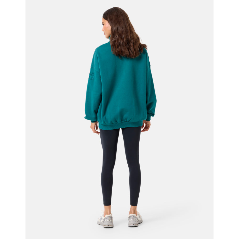 Gym+Coffee Snap Collar Sierra Sweatshirt (Ladies) - Teal