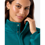 Gym+Coffee Snap Collar Sierra Sweatshirt (Ladies) - Teal