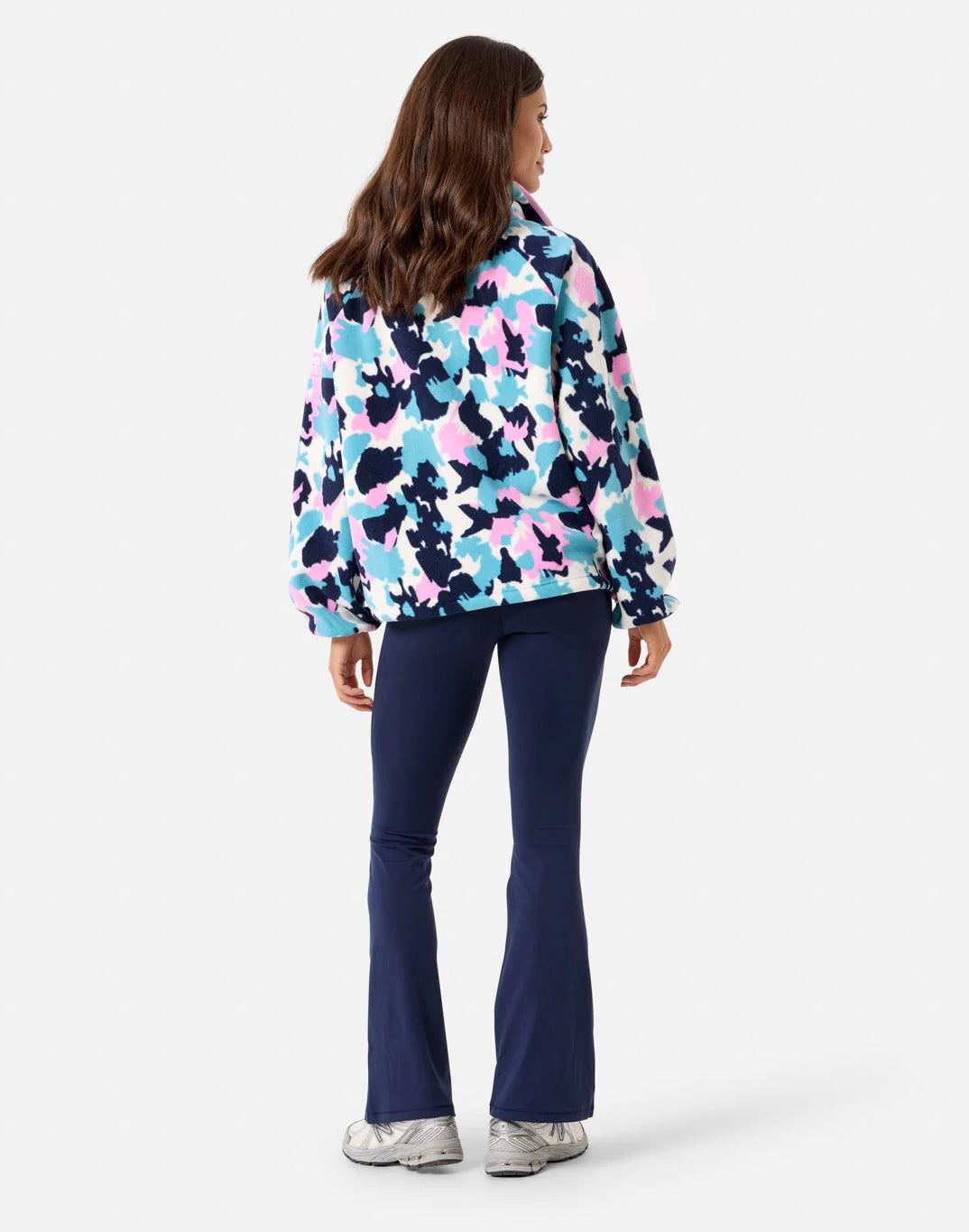 Gym+Coffee Snap Polar Fleece (Ladies) - Light Pop Print