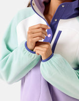Gym+Coffee Snap Polar Fleece (Ladies) - Lilac