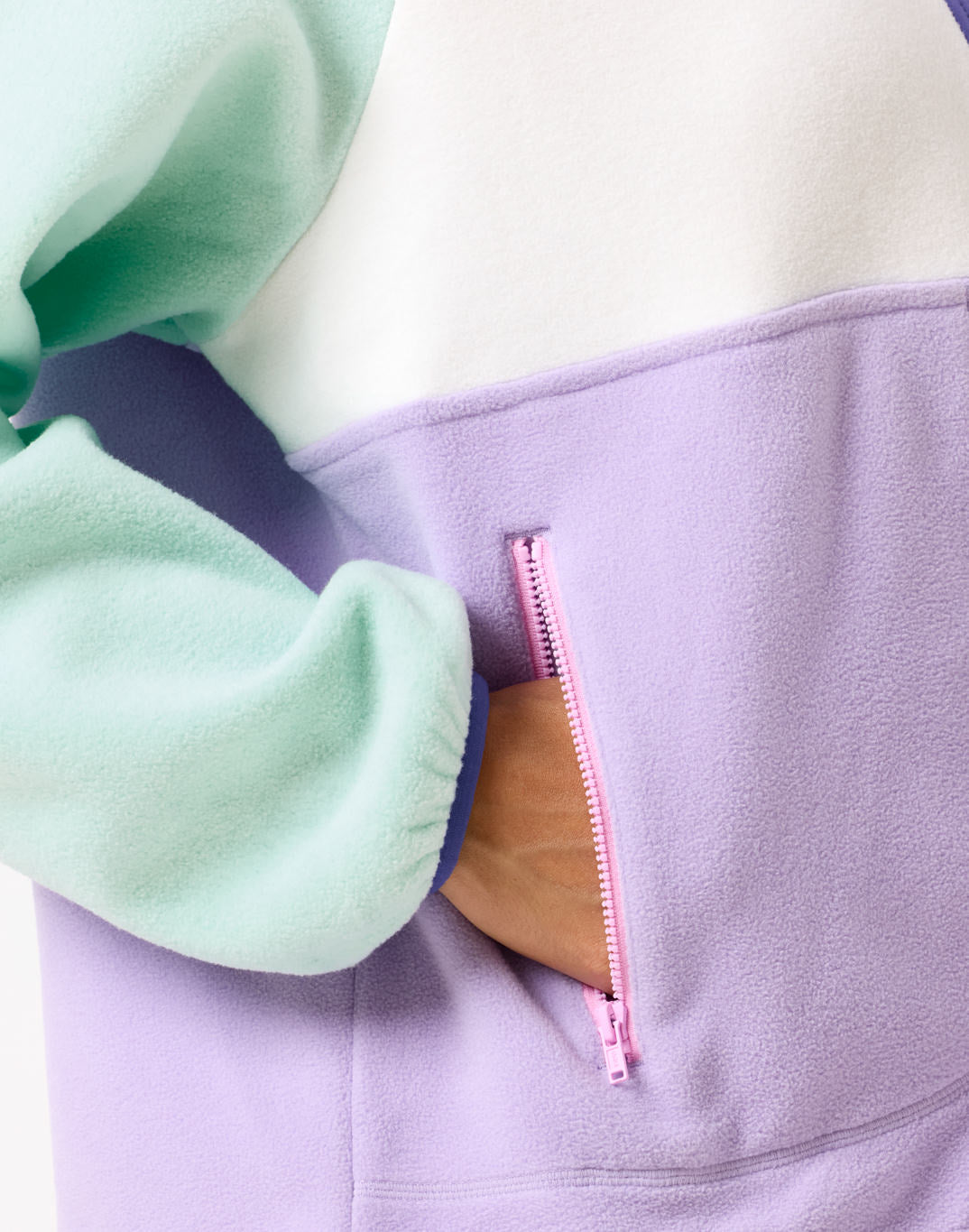 Gym+Coffee Snap Polar Fleece (Ladies) - Lilac