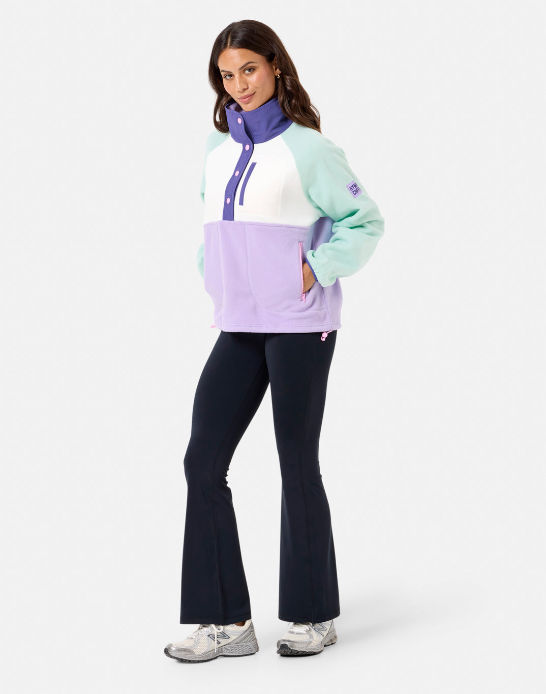 Gym+Coffee Snap Polar Fleece (Ladies) - Lilac