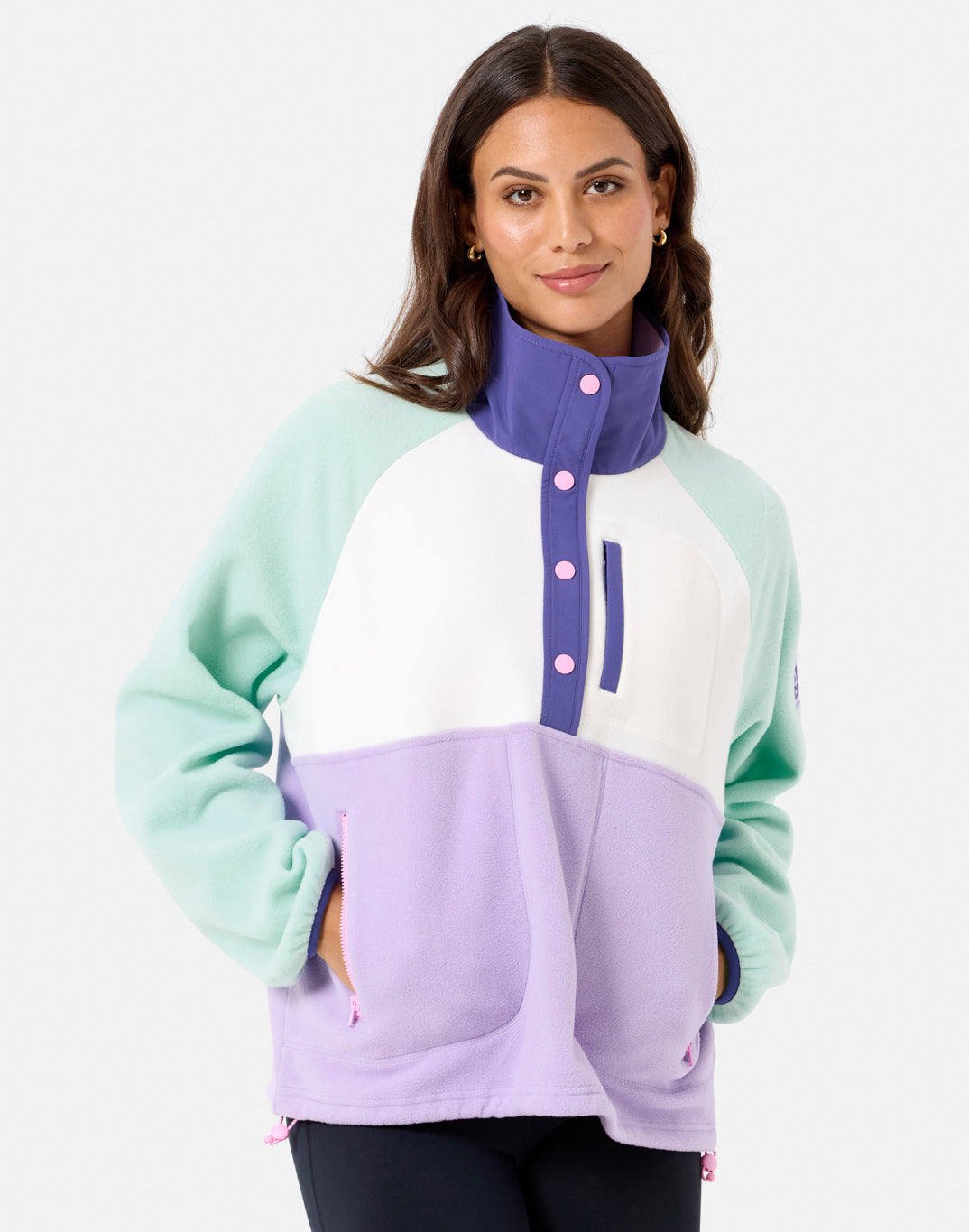 Gym+Coffee Snap Polar Fleece (Ladies) - Lilac