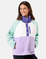 Gym+Coffee Snap Polar Fleece (Ladies) - Lilac