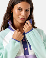 Gym+Coffee Snap Polar Fleece (Ladies) - Lilac