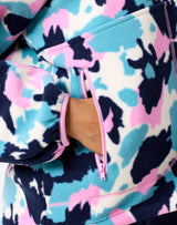 Gym+Coffee Snap Polar Fleece (Ladies) - Light Pop Print