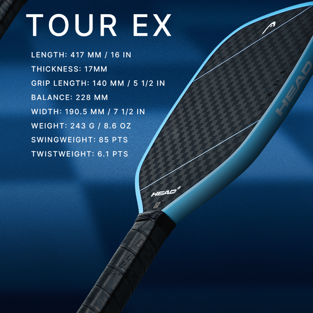 HEAD Gravity Tour EX 2025 Pickleball Paddle
