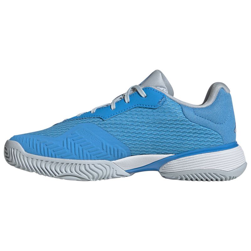 adidas Barricade Tennis Shoes (Junior) - Blue/White