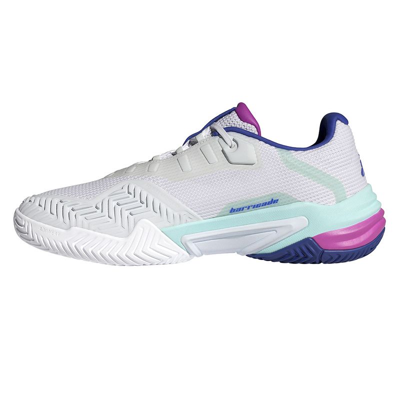 Adidas Barricade 13 All Court Tennis Shoe (Mens) - White/Lucid Blue/Flash Aqua