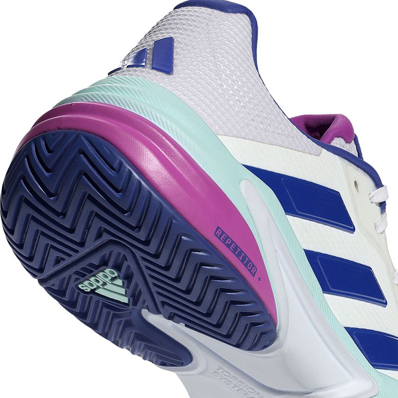 Adidas Barricade 13 All Court Tennis Shoe (Mens) - White/Lucid Blue/Flash Aqua