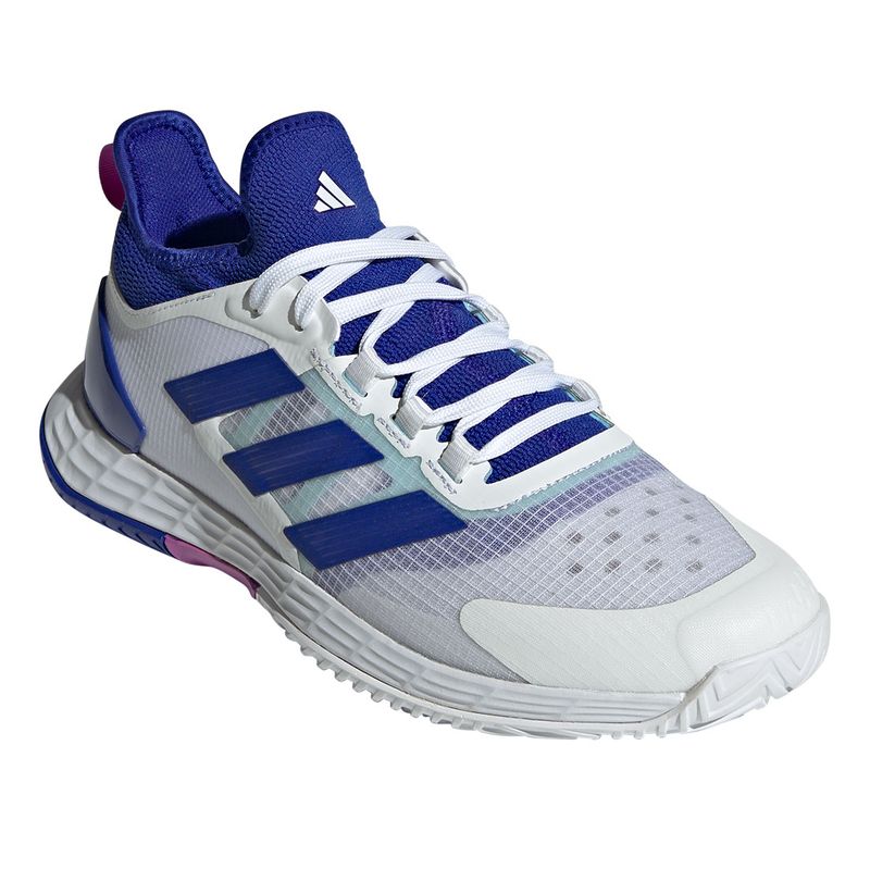 Adidas Adizero Ubersonic 4.1 All Court Tennis Shoes (Mens) - White/Lucid Blue/Purple Burst