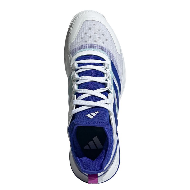 Adidas Adizero Ubersonic 4.1 All Court Tennis Shoes (Mens) - White/Lucid Blue/Purple Burst