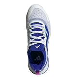 Adidas Adizero Ubersonic 4.1 All Court Tennis Shoes (Mens) - White/Lucid Blue/Purple Burst