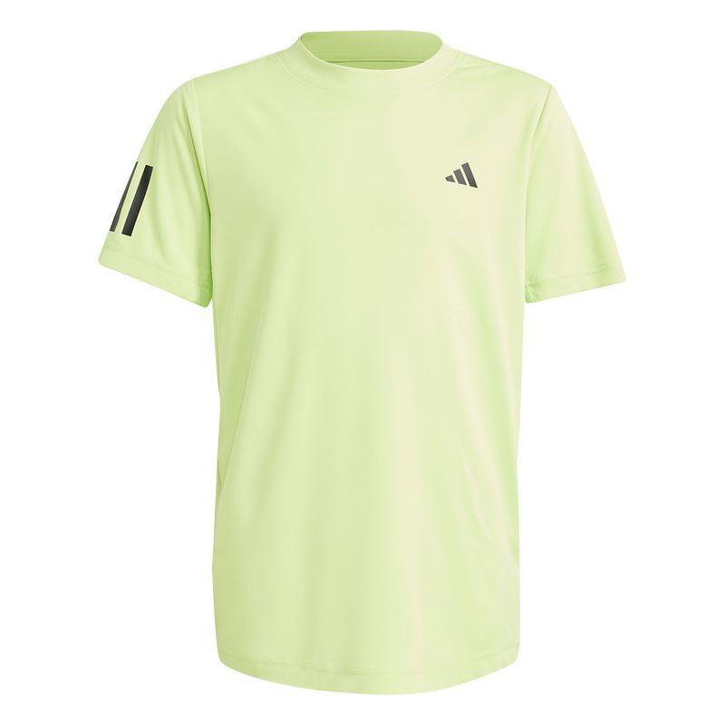 adidas Club Tennis 3-Stripe Tee (Lime) - Boys