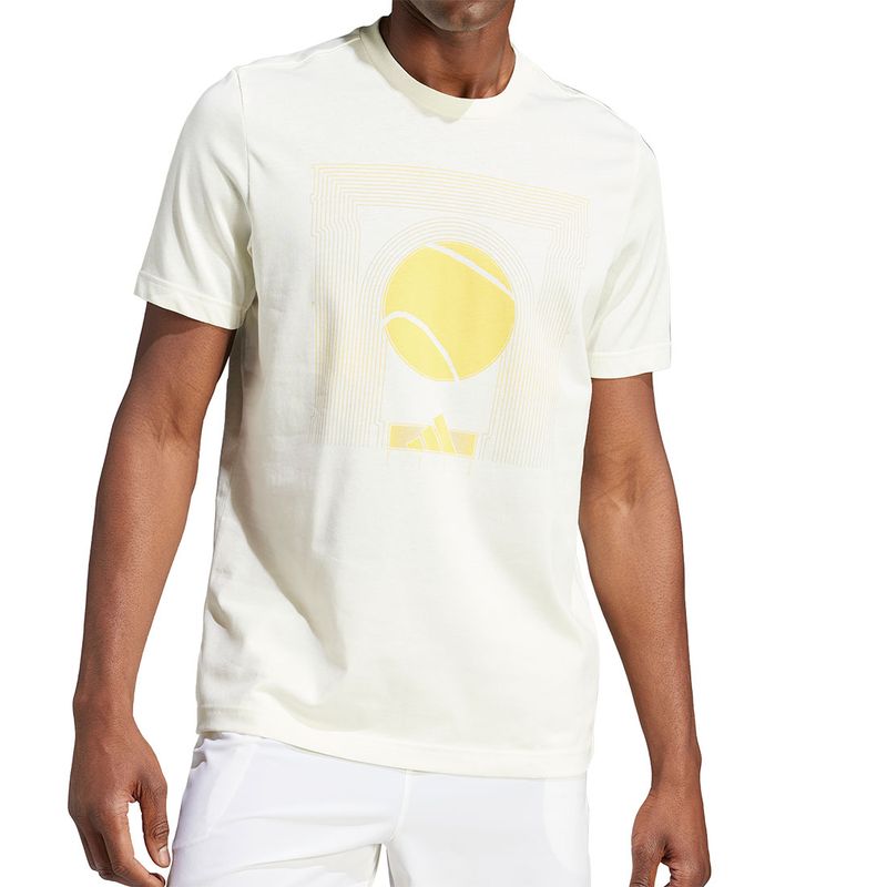 Adidas Roland Garros Graphic Tennis Tee (Mens) - Ivory