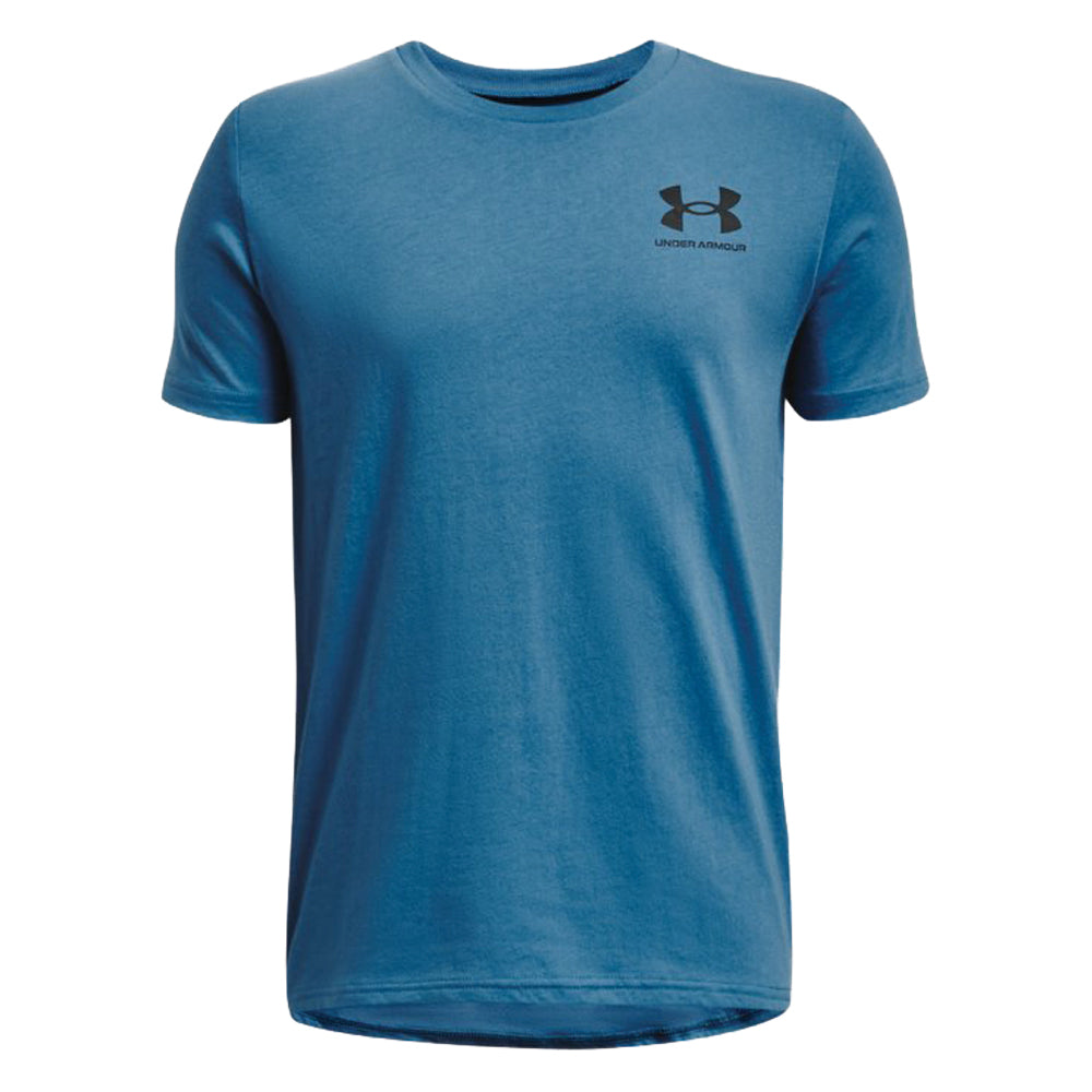 Under Armour Sportstyle Left Chest Short Sleeve (Boys) - Cosmic Blue