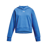 Under Armour Rival Fleece Crop Hoodie (Girls) - Water