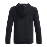 Under Armour Rival Fleece Big Logo Hoodie (Boys) - Black