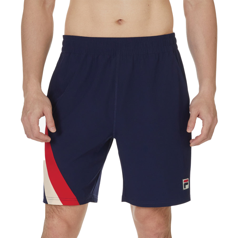 Fila Pro Tennis Heritage Woven Short (Mens) - Navy/Red
