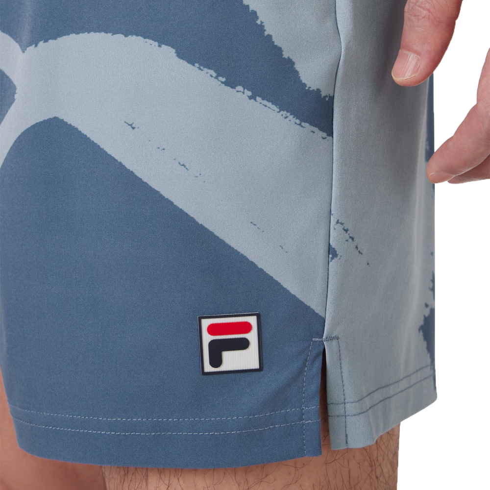 Fila Tennis Essentials Printed Short (Mens) - Elemental Blue/Celestial Blue