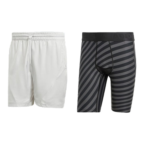 adidas Aeroready Two-In-One Tennis Shorts (Mens) - White