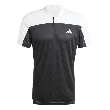 Adidas HEAD.RDY Pro Freelift Henley Paris Tennis Polo Shirt (Mens) - Black/White