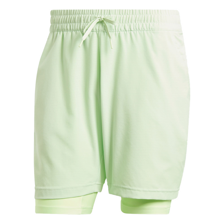 Adidas Melbourne HEAT.RDY 2IN1 Shorts (Mens) - Semi Green Spark/Green Spark
