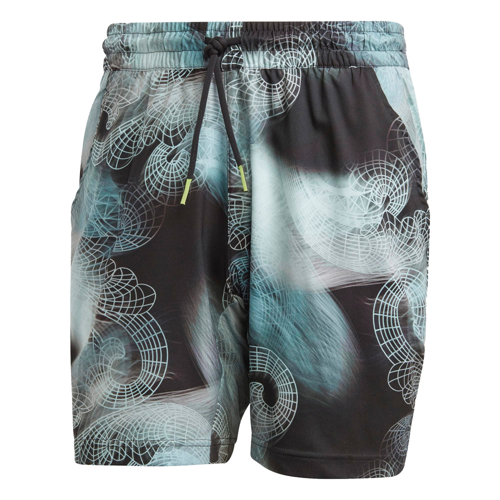 adidas Printed Aeroready Pro Tennis Shorts Mens Black Semi