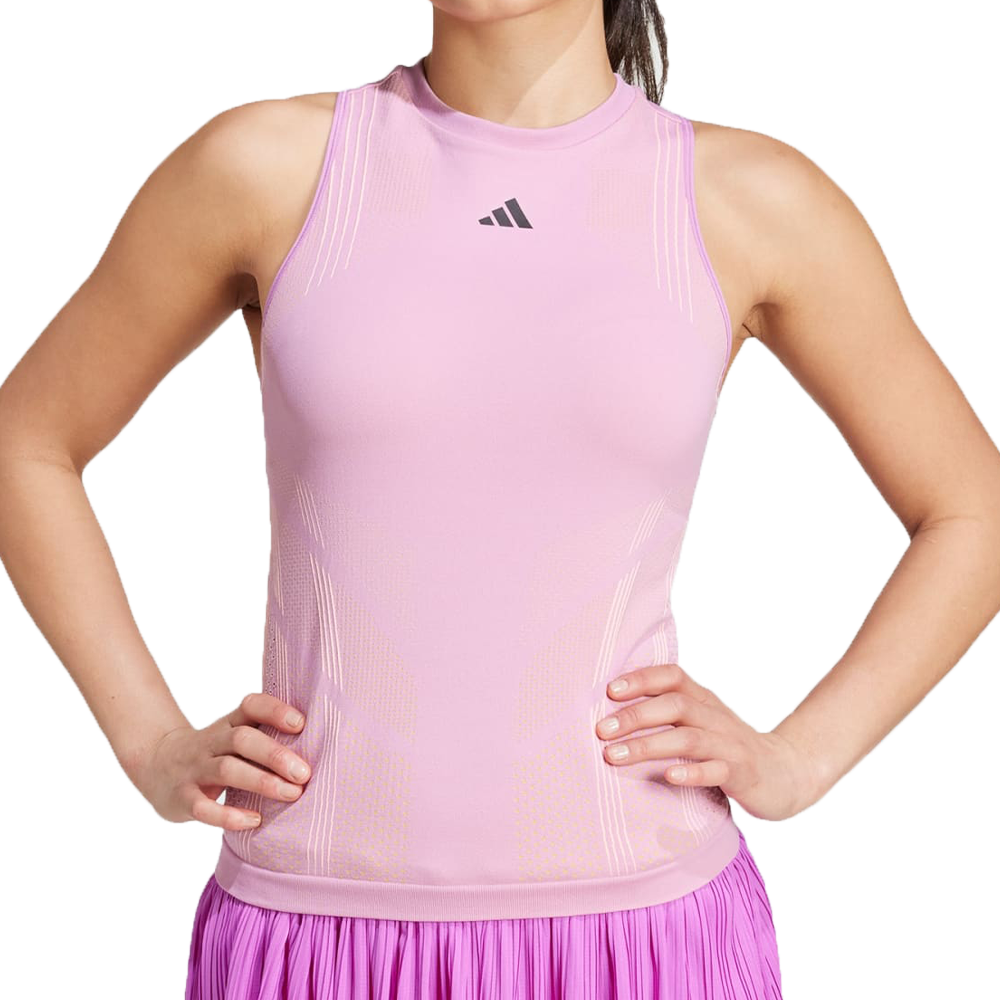 Adidas Pro AeroReady Seamless Y-Tank Top (Ladies) - Preloved Purple/Semi Spark/Pink Spark