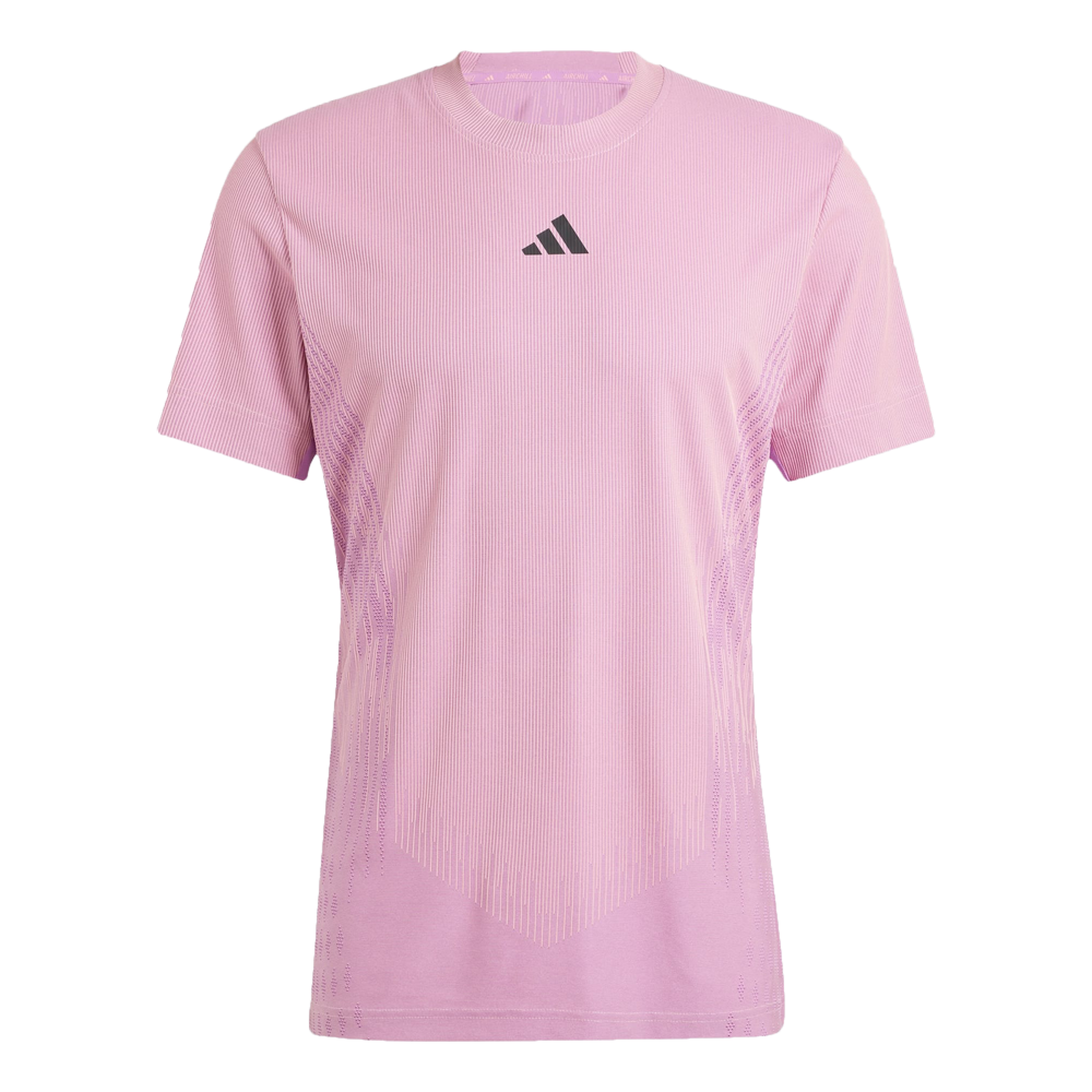 Adidas Pro AirChill Freelift Tennis T-Shirt (Mens) - Semi Pink Spark/Preloved Purple