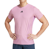 Adidas Pro AirChill Freelift Tennis T-Shirt (Mens) - Semi Pink Spark/Preloved Purple