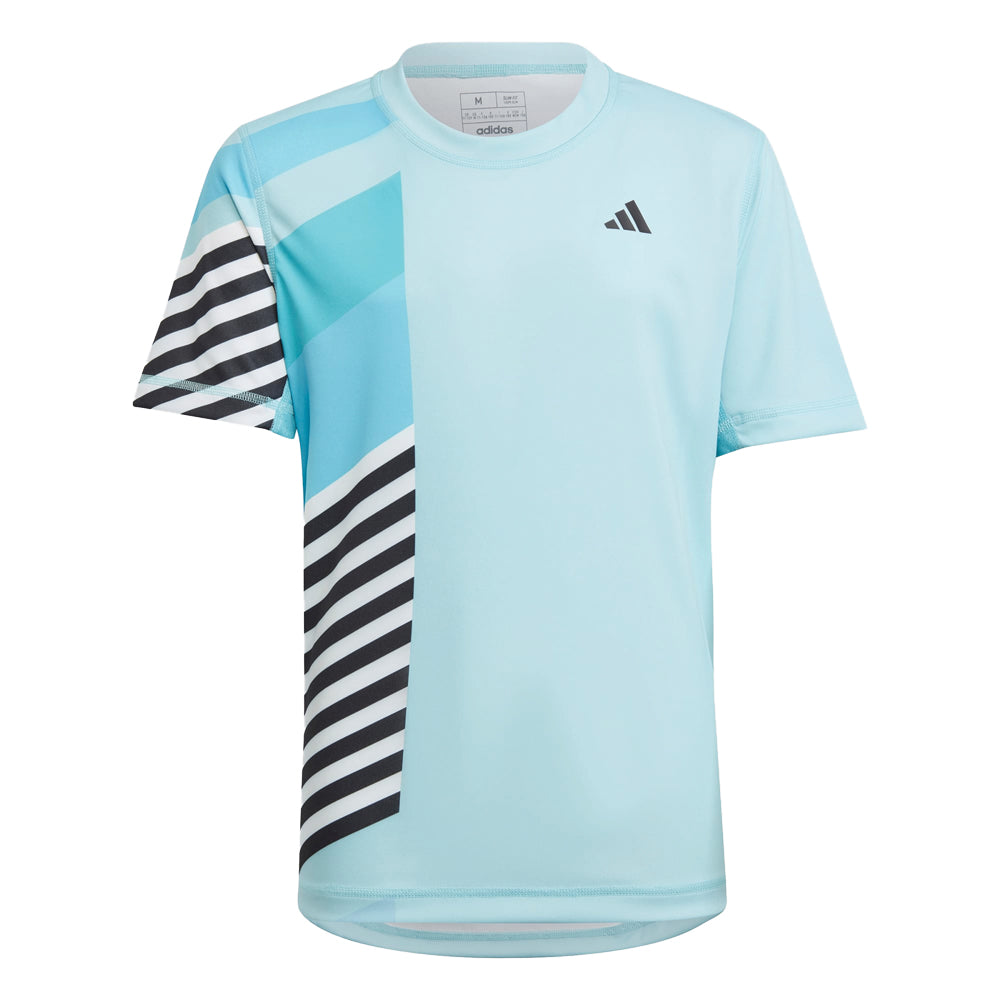 adidas New York Pro Tennis T-Shirt (Boys) Light Aqua