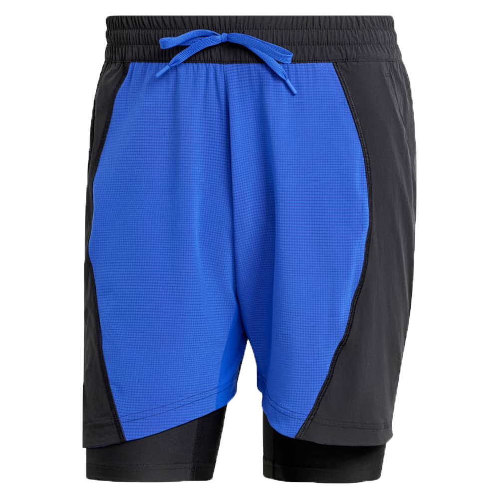 Adidas Tennis Shorts and Inner Shorts Set (Mens) - Lucid Blue/Black