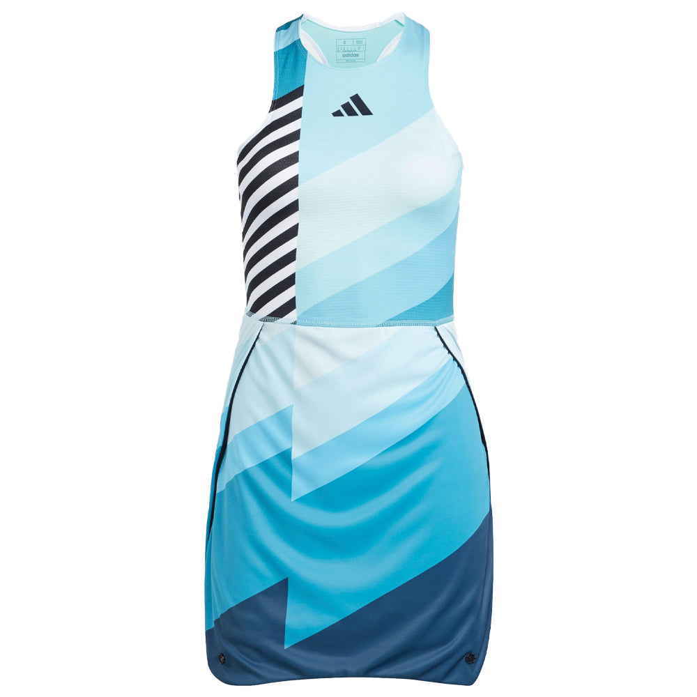 adidas Transformative Aeroready Pro Tennis Dress (Ladies) - Flash Aqua/Black
