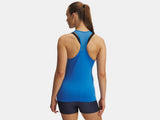 Under Armour HeatGear® Racer Top (Ladies) - Blue Atlantis / White