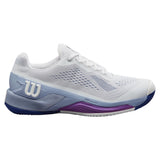Rush Pro 4.0 All Court Tennis Shoes (Ladies) - White/Eventide/Royal Lilac