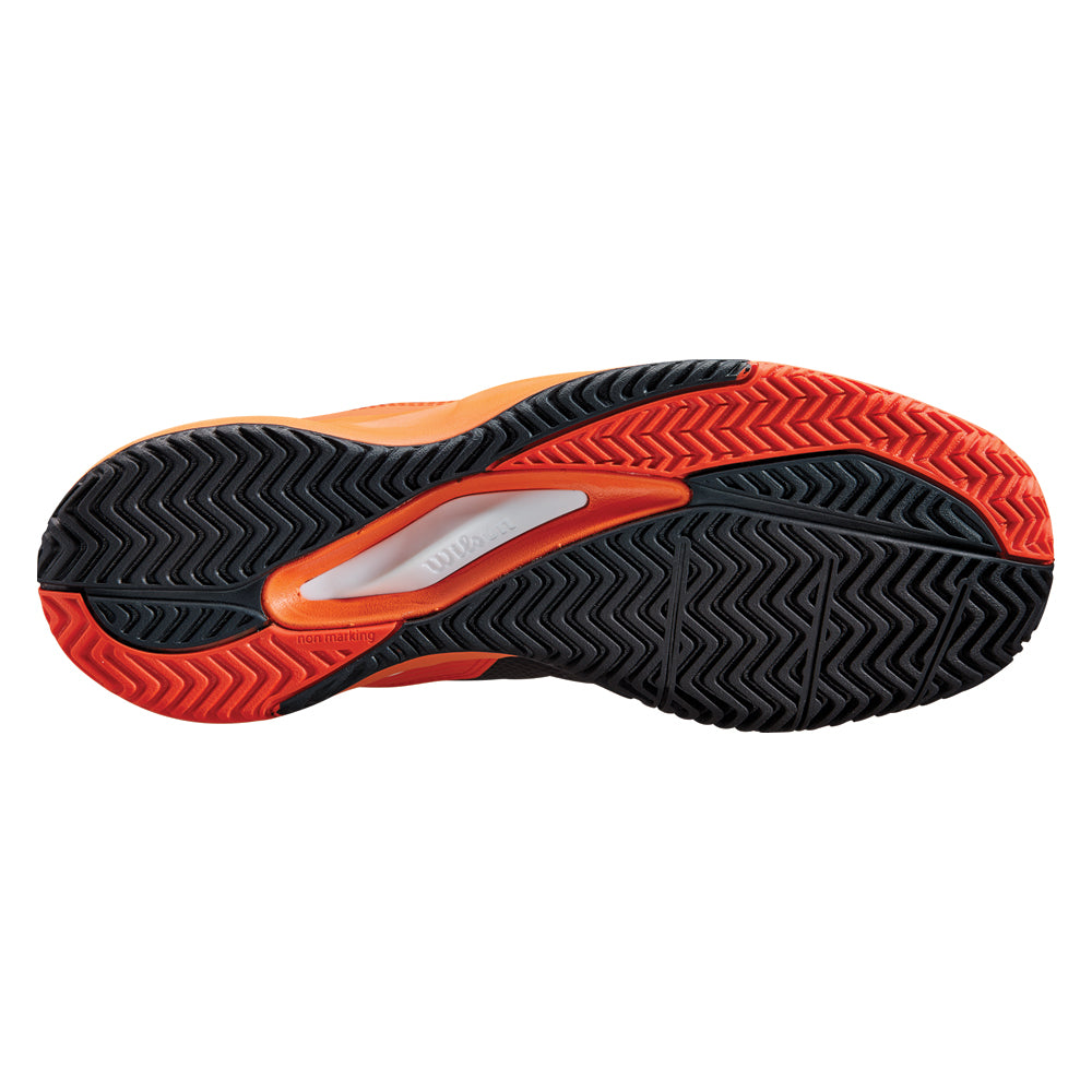 WIlson Pro Rush Ace All Court Tennis Shoes (Mens) - Black/Vermillion Orange
