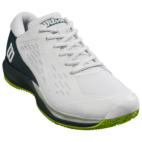 Wilson Rush Pro Ace Clay Court Tennis Shoes (Mens) - White/Ponderosa Pine/Jasmine Green