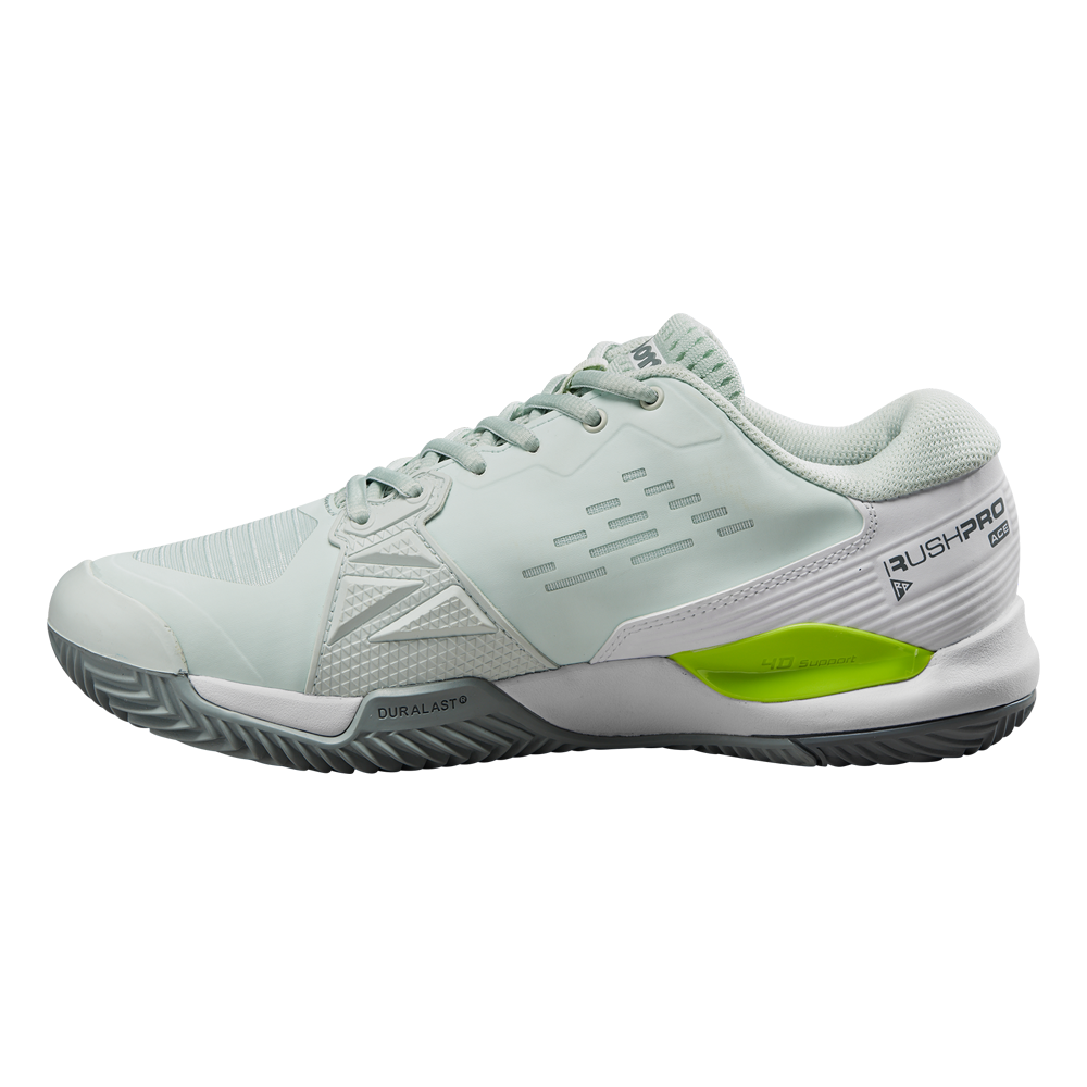 Wilosn Rush Pro Ace Clay Court Tennis Shoes (Ladies) - Opal Blue/White/Jasmine Green